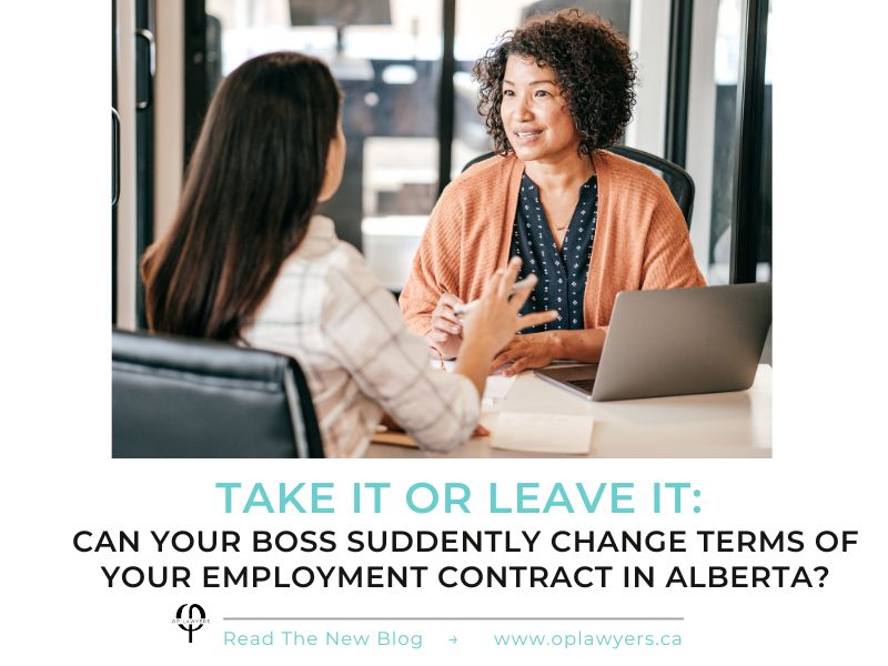 Can your boss change terms of your employment contract in Alberta?